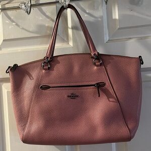 Coach Dusty Rose Pebbled Leather Tote